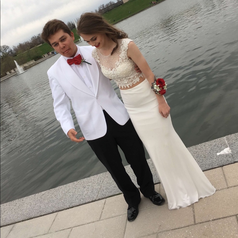 White prom dress